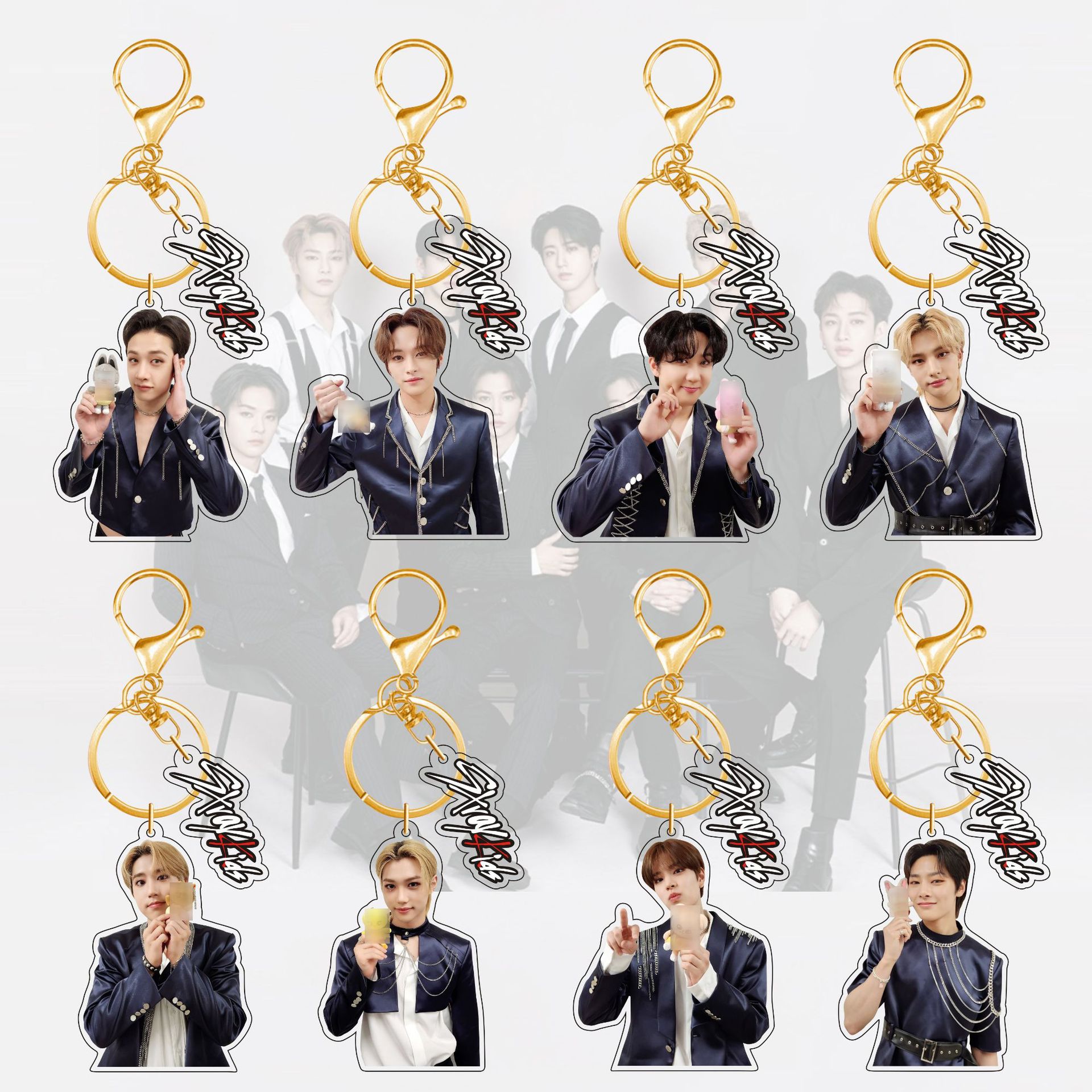 Anime Merchandise For Kids - Straykids Acrylic Keychain New 5th Anniversary