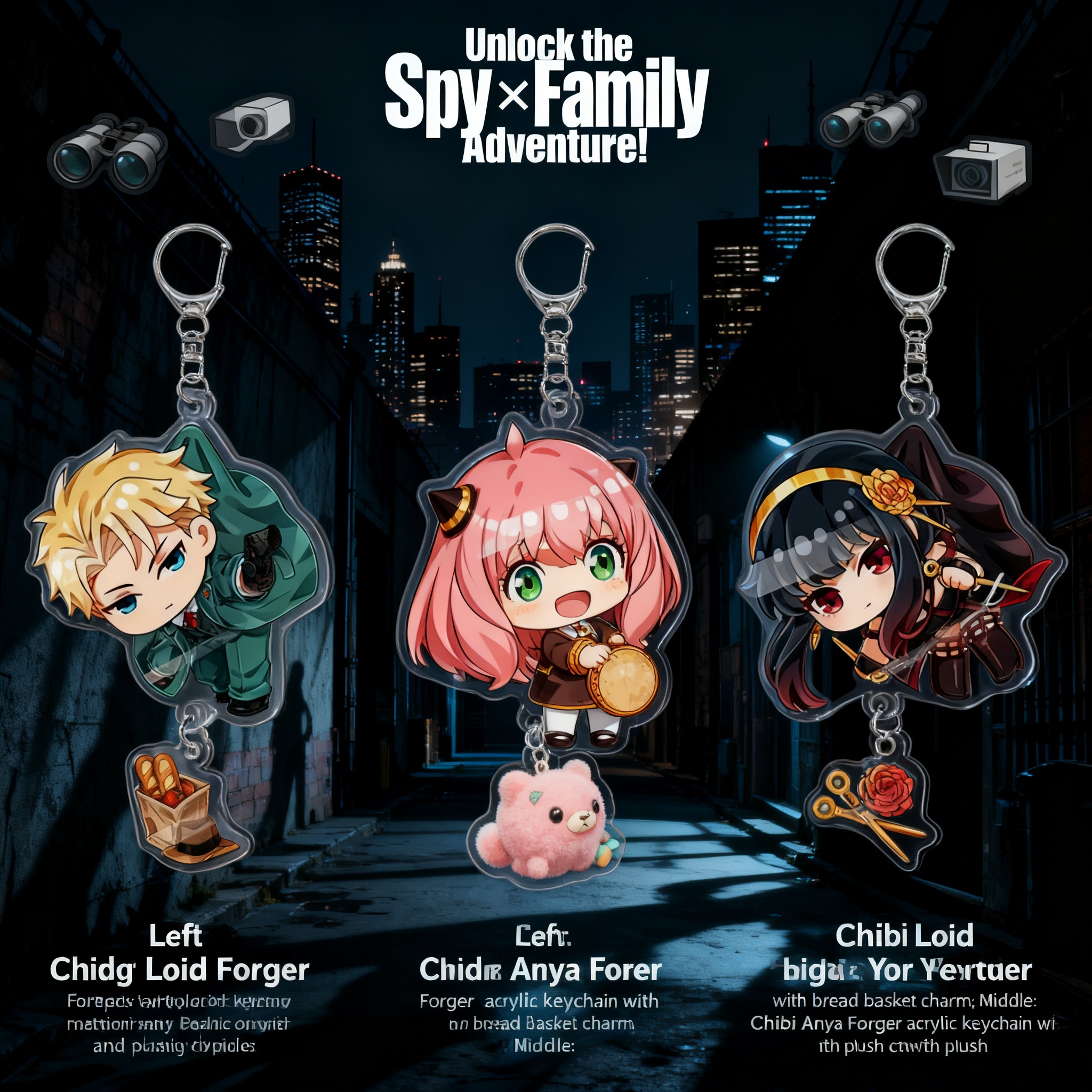Anime Merchandise Licensing - SPY×FAMILY Acrylic Desk Stand Keychain Anime
