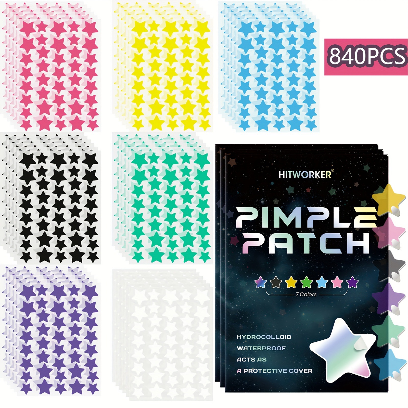 Sticker Sheet Set - 840 Patches / Pack 7 Color