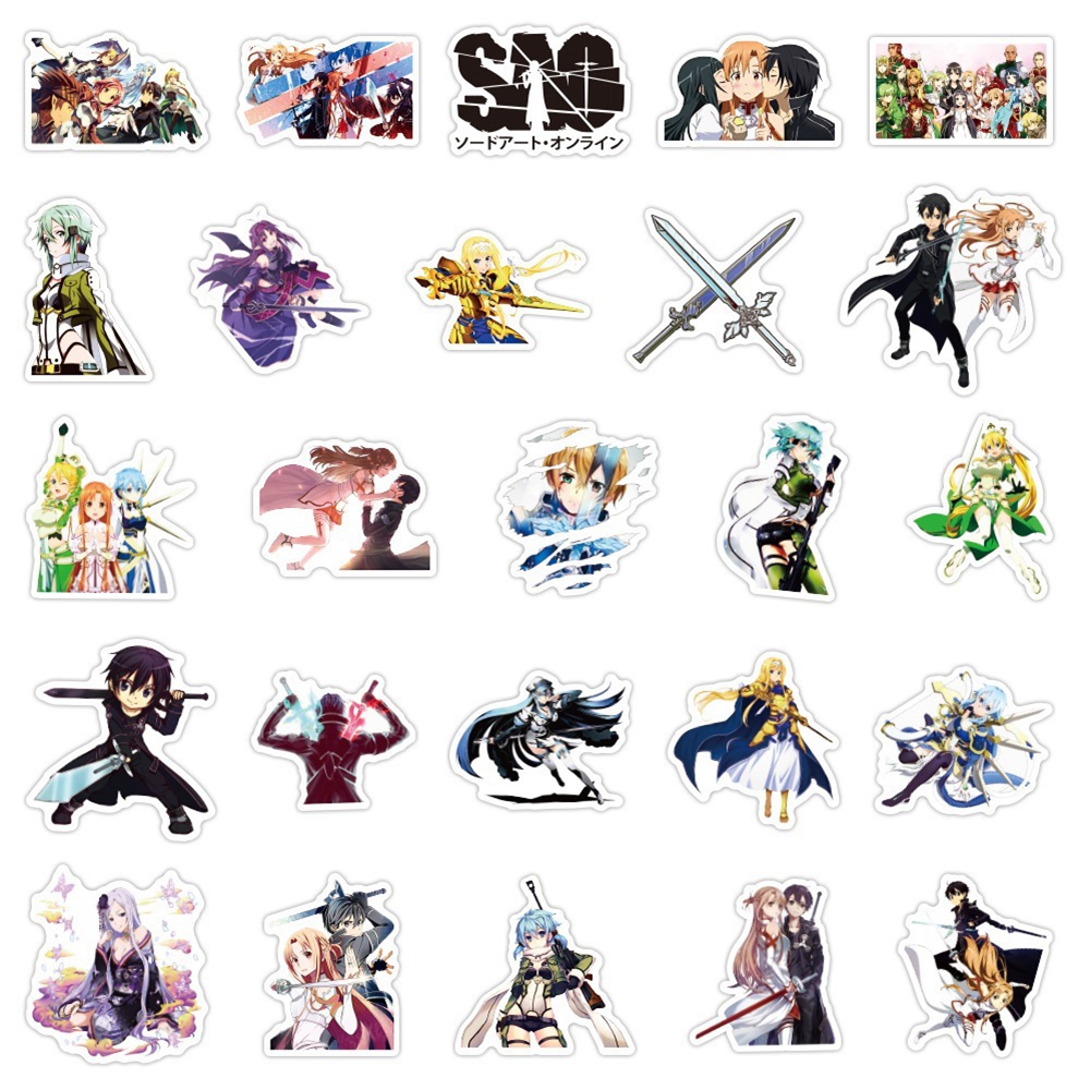 1 Pack Anime Sticker Sword Art - Sticker Sheet Set 리뷰 및 가격