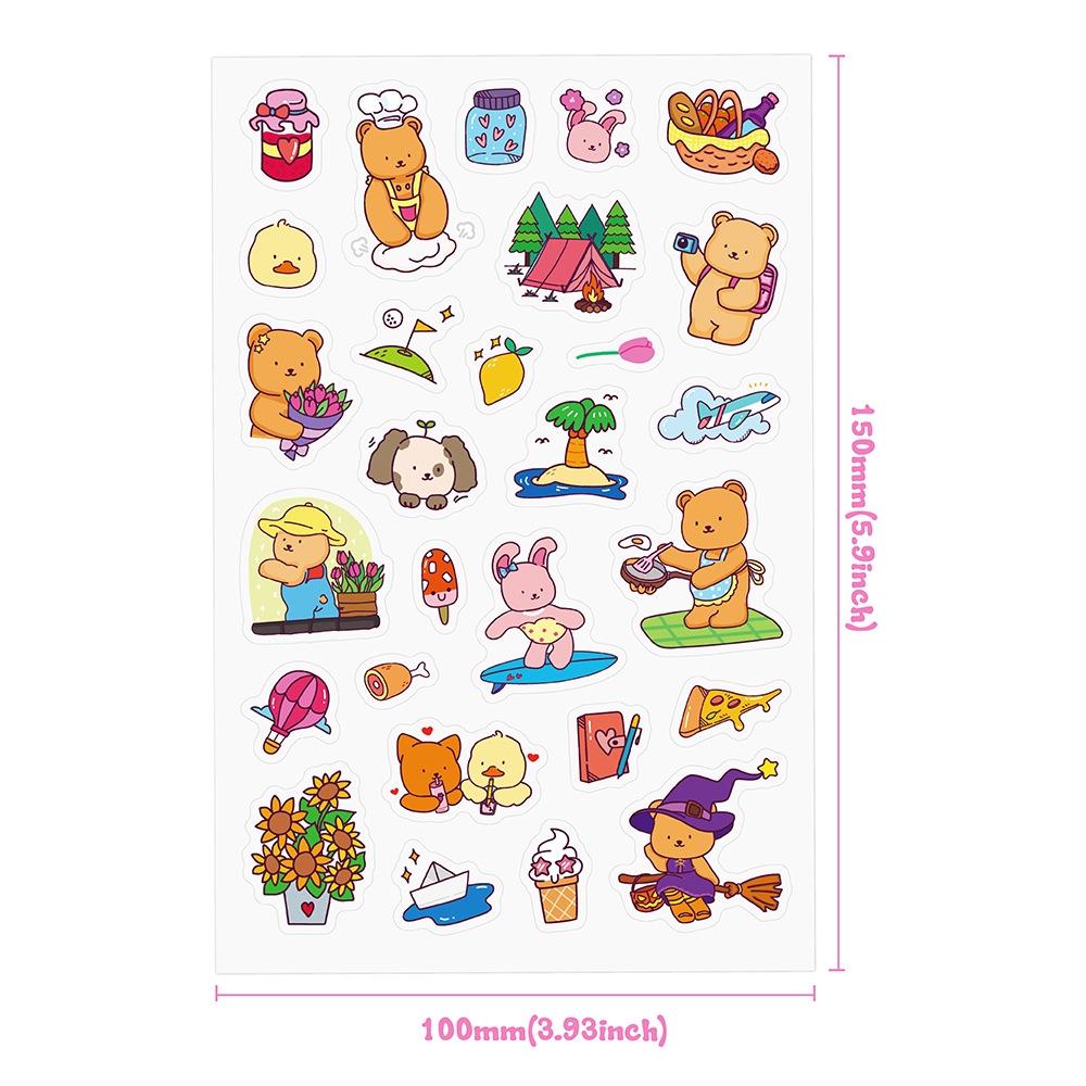 Adorable Bear Coloring Book Se - Sticker Sheet Set 리뷰 및 가격