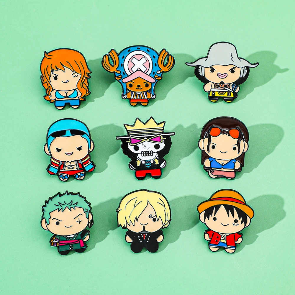 9 Pcs Creative Cartoon Brooch  - Anime One Piece Merchandise 리뷰 및 가격