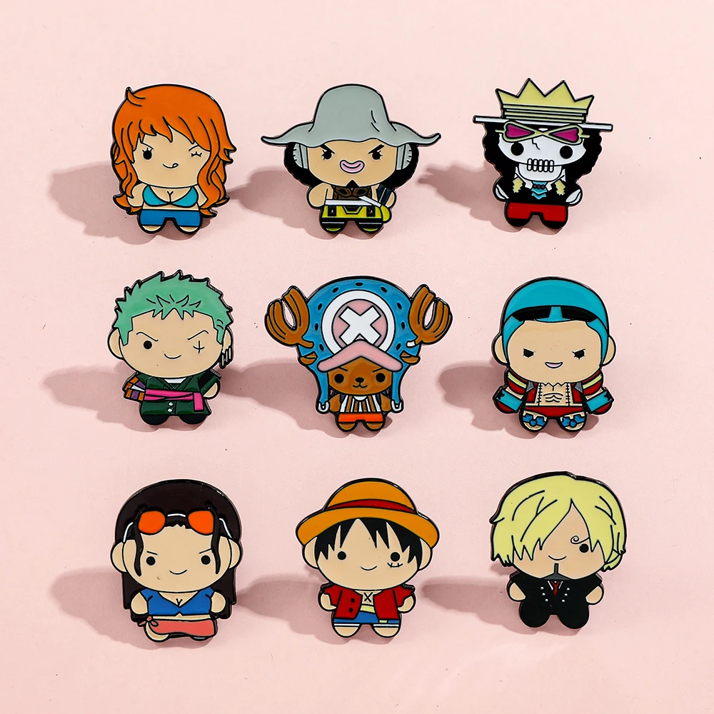9 Pcs Creative Cartoon Brooch  - Anime One Piece Merchandise 리뷰 및 가격