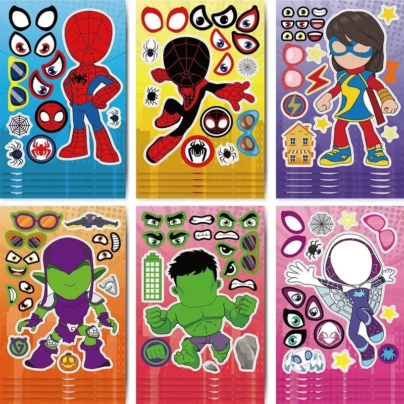 12pcs / Pack Spidey And His Am - Sticker Sheet Set 리뷰 및 가격