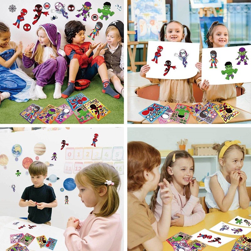 12pcs / Pack Spidey And His Am - Sticker Sheet Set 리뷰 및 가격