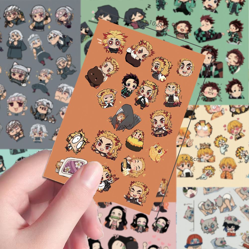 24pcs Chibi Demon Slayer scree - Sticker Sheet Set 리뷰 및 가격